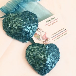 AMOUR SEQUIN - Heart shaped nipple tassel pastie