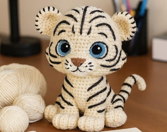 Crochet Tiger Cub Amigurumi Pattern | DIY Plush Toy (Digital Download)