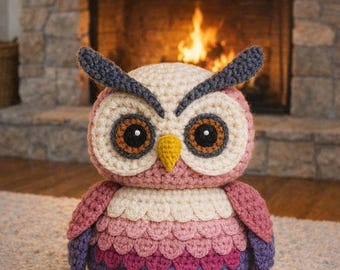 Textured Owl Amigurumi Crochet Pattern – Beginner-Friendly DIY Toy (PDF Digital Download)