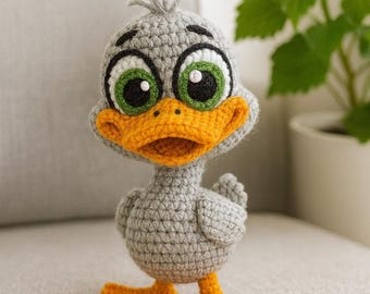 Haakpatroon amigurumi-eend – doe-het-zelfknuffel (pdf-patroon)