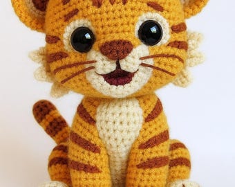 Tiger Amigurumi Crochet Pattern | DIY Stuffed Animal (PDF Pattern)