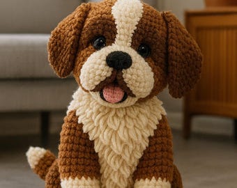 Amigurumi Puppy Crochet Pattern – DIY Stuffed Animal (PDF Pattern)