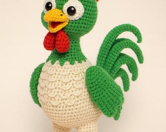 Rooster Amigurumi Crochet Pattern | Beginner Friendly Plush Toy (PDF)