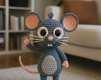 Amigurumi Maus Häkelanleitung - Easy Plüschtier (Digitales PDF)