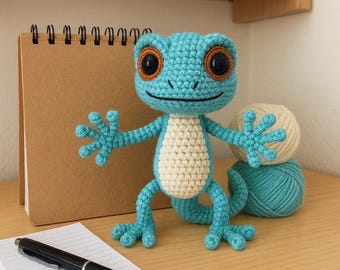 Crochet Gecko Pattern | Amigurumi Lizard Plush Toy (Digital PDF)