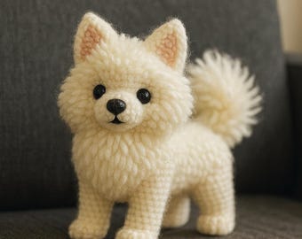 Hund Amigurumi Häkelanleitung • Flauschiger Welpe Plüschtier (Digital PDF)