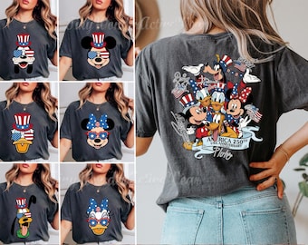 Comfort Colors Mickey and Friends 4th July 2026 Shirt,Disney Independence Day Tee,Walt Disney World Shirt,Patriotic Mickey Matching 2026 Tee