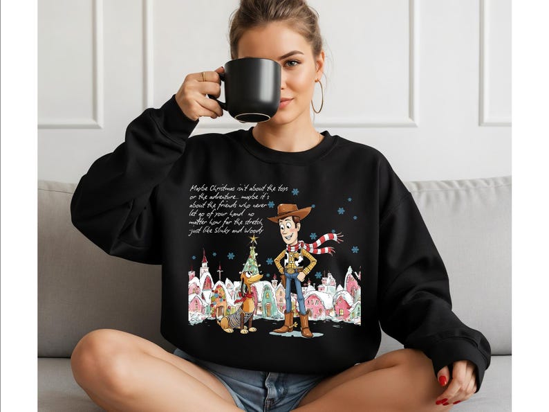 Retro Disney Pixar Toy Story and Friends Christmas Sweatshirt, It's The Most Wonderful Time of The Year Shirt,Woody Buzz Lightyear Toy Story image 11