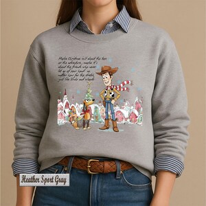 Retro Disney Pixar Toy Story and Friends Christmas Sweatshirt, It's The Most Wonderful Time of The Year Shirt,Woody Buzz Lightyear Toy Story image 5