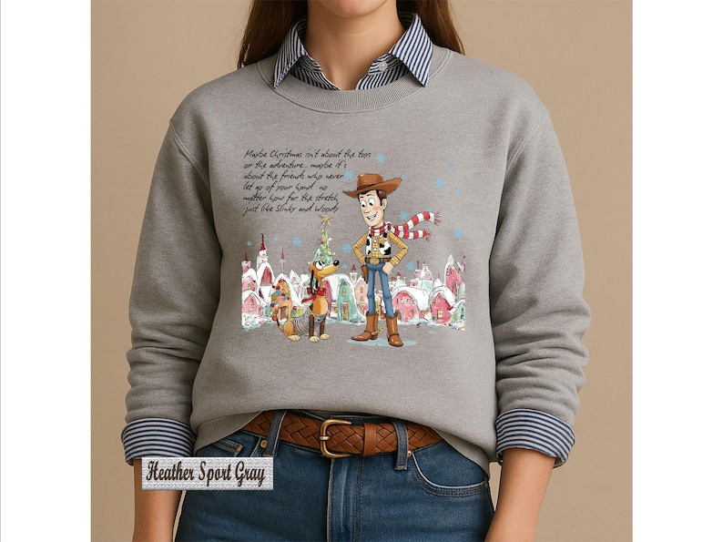 Retro Disney Pixar Toy Story and Friends Christmas Sweatshirt, It's The Most Wonderful Time of The Year Shirt,Woody Buzz Lightyear Toy Story image 5