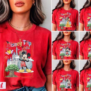 Comfort Colors All Characters Disney Trip 2026 Family Matching Shirt,WDW Disney World Magic Kingdom Family Vacation Group Shirt,Disney Shirt bild 9