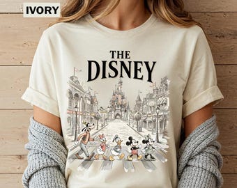 Comfort Color® Disney Mickey and Friends Crossing the Road shirt, Retro Mickey t-shirt, Disneyworld shirt, Vintage Goofy Pluto tee,