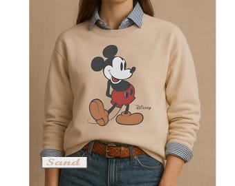 Disney Classic Mickey Mouse Pose Sweatshirt, Disneyland Holiday Vacation Shirt,Retro Mickey Mouse T-Shirt, Mickey Mouse Pose Toddler Sweater