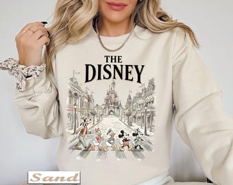 Disney Mickey and Friends Crossing the Road Shirt, Retro Disneyworld Shirt, Vintage Goofy Pluto Donald Mickey Shirt, Magical Street Trip