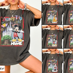 Comfort Colors All Characters Disney Trip 2026 Family Matching Shirt,WDW Disney World Magic Kingdom Family Vacation Group Shirt,Disney Shirt bild 1
