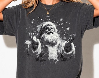 Comfort Colors Santa Face Sunglasses Christmas Xmas Men Women Shirt,Vintage Santa Claus, Santa Head Shirt,Gifts For Christmas,Xmas Retro Tee