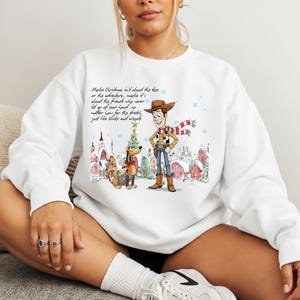 Retro Disney Pixar Toy Story and Friends Christmas Sweatshirt, It's The Most Wonderful Time of The Year Shirt,Woody Buzz Lightyear Toy Story image 2