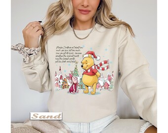 Winnie the Pooh Characters Christmas Sweatshirt, Disney Xmas Party,Pooh Bear Christmas Shirt,Pooh Piglet Christmas Tee,Merry Christmas Shirt