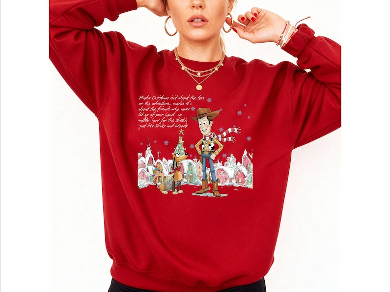 Retro Disney Pixar Toy Story and Friends Christmas Sweatshirt, It's The Most Wonderful Time of The Year Shirt,Woody Buzz Lightyear Toy Story image 8
