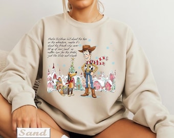 Retro Disney Pixar Toy Story and Friends Christmas Sweatshirt, It's The Most Wonderful Time of The Year Shirt,Woody Buzz Lightyear Toy Story