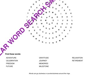 Circular Word Search Puzzle