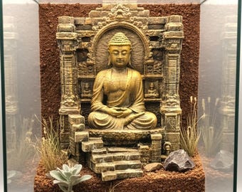 3D-Buddha-Hintergrund – Dekoration für Vivarien und Terrarien – Gelände für Dungeons & Dragons-Tabletop-Spiele