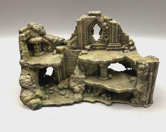 Ruinscape – 3D Terrarium Background - Vivarium Rock Ledge Decor - D&D Wargaming Terrain - Terrarium Scenery