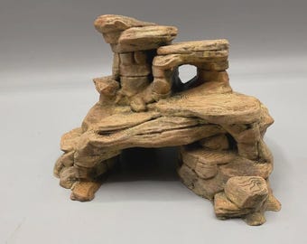3D Printed Canyon Rock - Decoration for and Vivariums Terrariums - D&D Wargaming Terrain - Tabletop Gaming