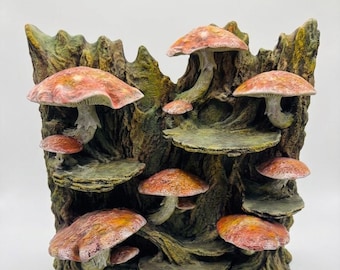 3D "Mushroom" Rear Panel - Decoration for and Vivariums Terrariums - D&D Wargaming Terrain - Tabletop Gaming