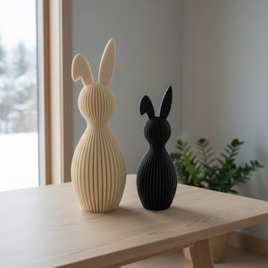 Modern Easter Bunny Statue - Minimalist Rabbit Figurine - Spring Decor - Scandi Style Easter Bunny - Unique Rabbit Gift - Boho Art