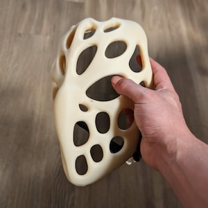 3D Printed Voronoi Mask | Organic Hollow Wearable Mask | Futuristic Costume Mask for Cosplay & Halloween | Avant Garde Art Piece Face Armor