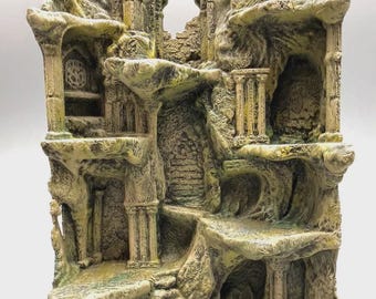 3D Back Wall - Ruinspire – Decor Decoration for and Vivariums Terrariums - D&D Wargaming Terrain - Tabletop Gaming Ready
