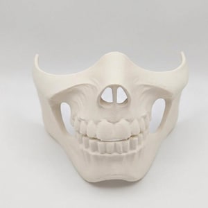 3D-tryckt skelettmask - skallemask för undersidan av ansiktet för cosplay, halvmask för Halloween, gotisk maskerad, käkbensmask, de dödas dag