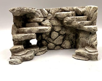 Stony Platforms 3D Background - Decoration for and Vivariums Terrariums - D&D Wargaming Terrain - Tabletop Gaming