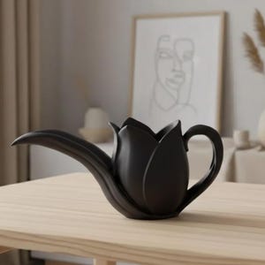 Arrosoir pour plantes, accessoire de jardinière en forme de fleur imprimé en 3D, arroseur de plantes unique, cadeau de décoration pour les amoureux des plantes, arroseur à bec verseur