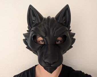 3D-gedruckte Wolfsmaske, Werwolfmaske, Cosplay-Kostüm, Kopfbedeckung, Maskerade, Halloween, Schattenwolfmaske, Tierkopf-Requisiten, Riesen-Werwolfmaske
