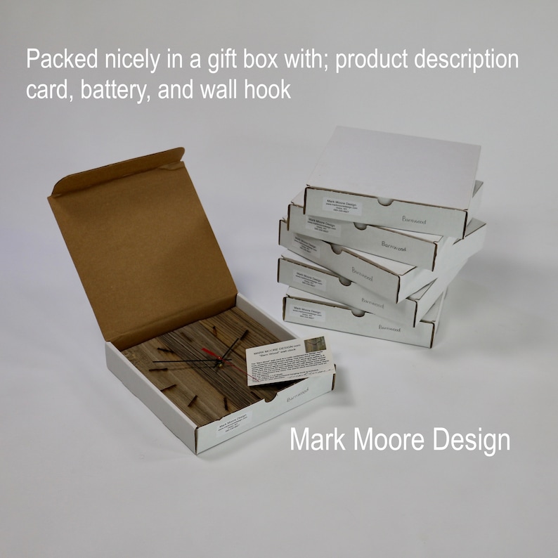 Recuperado Barnwood Reloj de pared Medio Cuadrado | Etsy