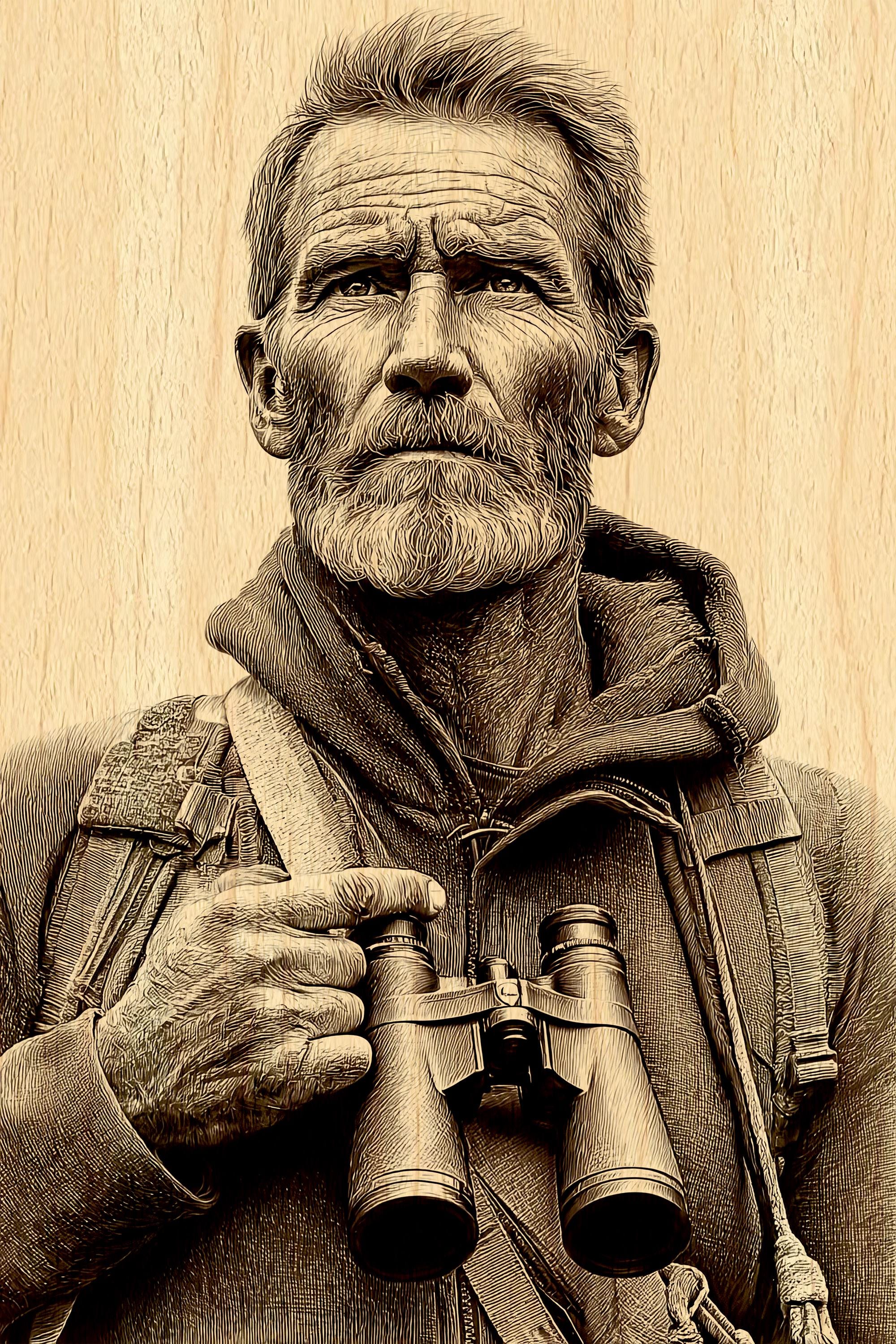 Hunter Portrait Engraving PNG Transparent | Rustic Hunting Clipart ...