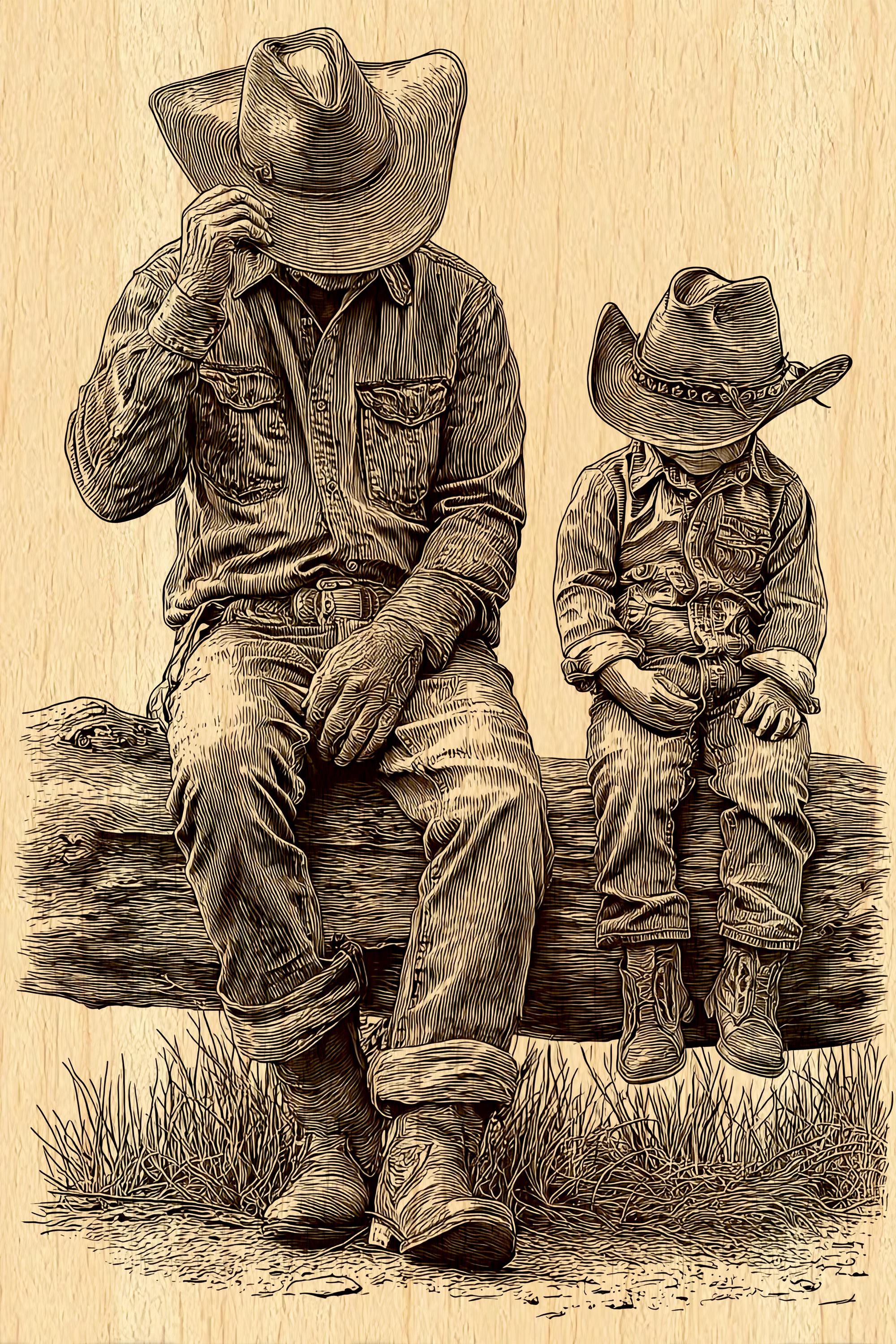 Custom Hand drawn Pyrography Bear Cowboy Hat can be worn by men or women. Handmade Faux Suede Hats with Pyrography Designs main image 3