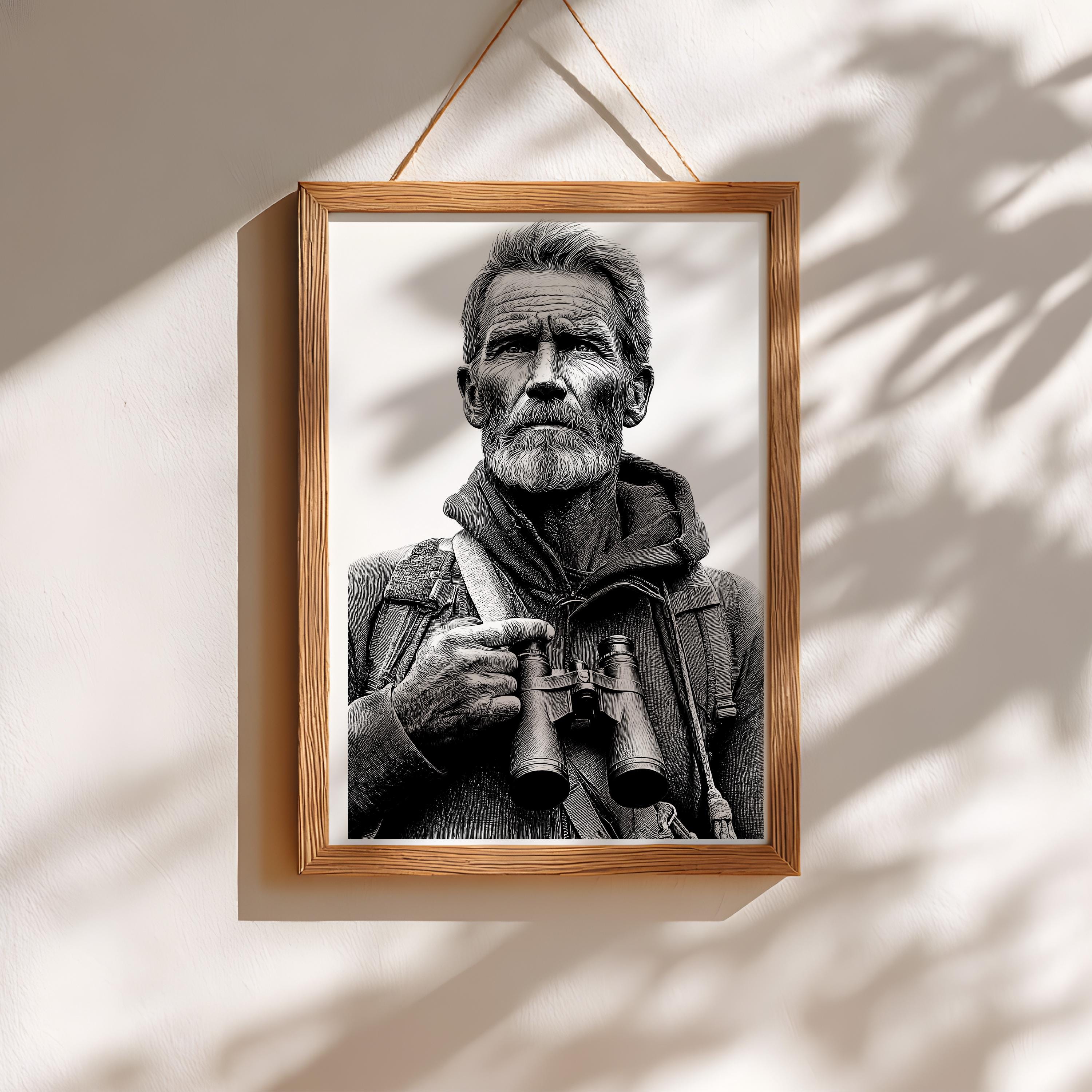 Hunter Portrait Engraving PNG Transparent | Rustic Hunting Clipart ...