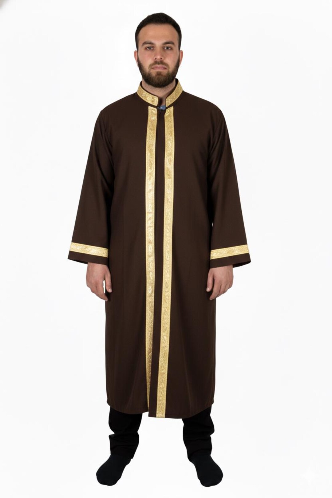 Men’s Arab Bisht Cloak | Elegant Islamic Thobe | Eid Prayer, Nikah ...