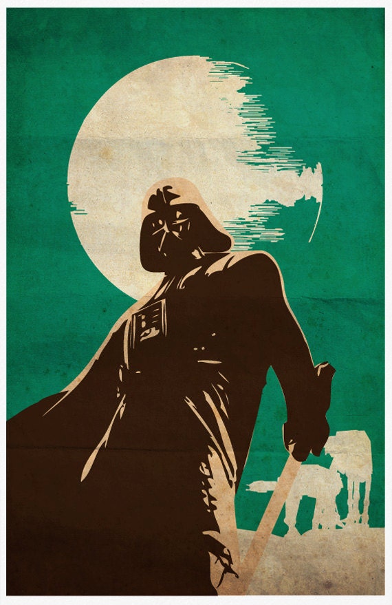 La Maison Mural Print-Vintage Film Poster A3, Star Wars Empire Strikes Dos A4 