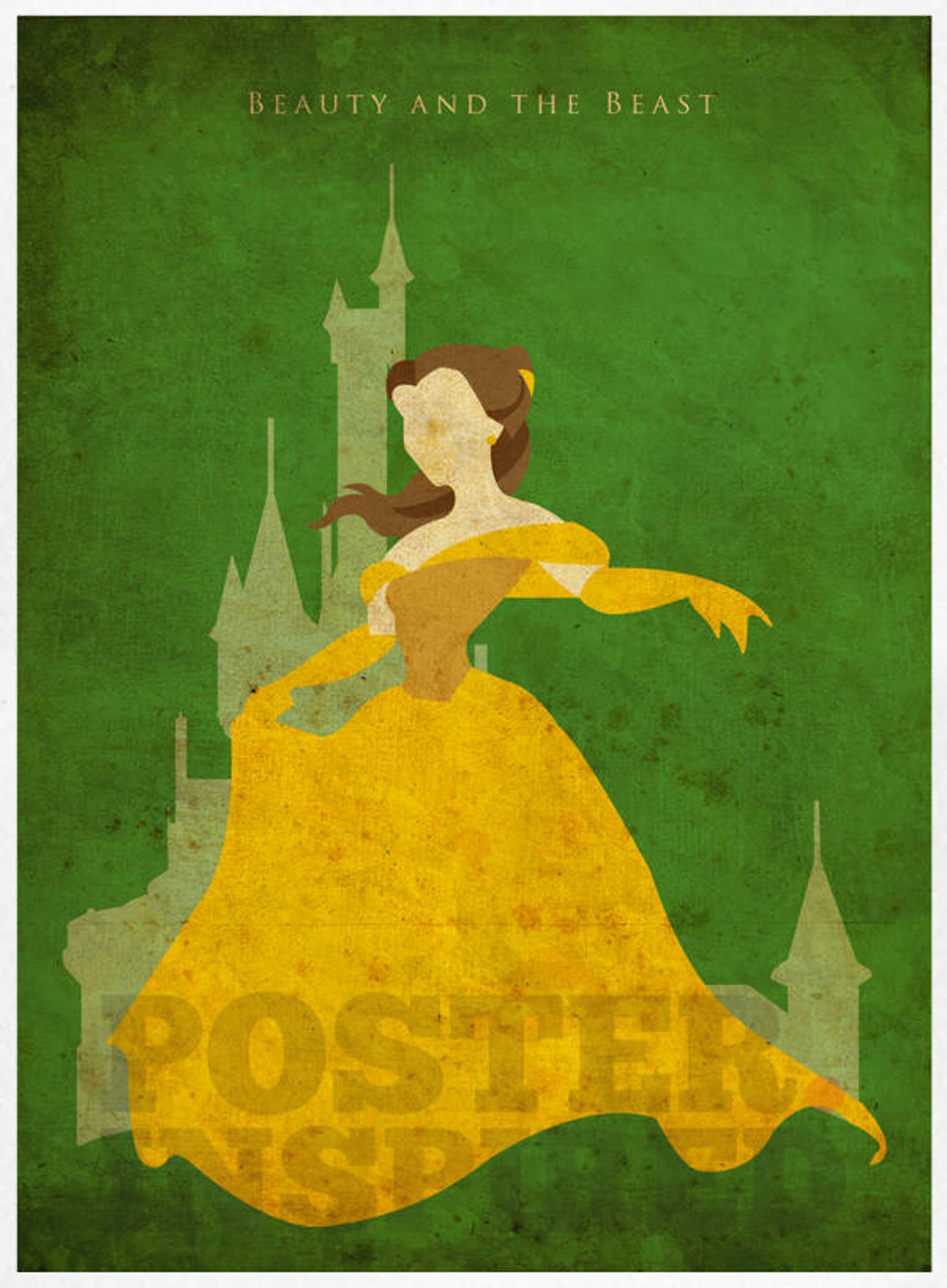 Vintage Disney Princess Art Print Set Belle Elsa Ariel Etsy