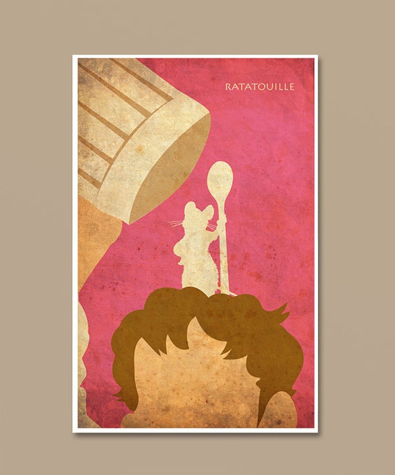 Pixar Ratatouille Vintage Minimalist Poster Movie Poster | Etsy
