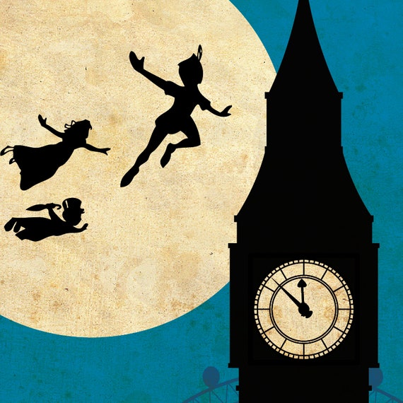 Peter Pan Vintage Minimalist Poster The Boy Who Wouldn T Etsy