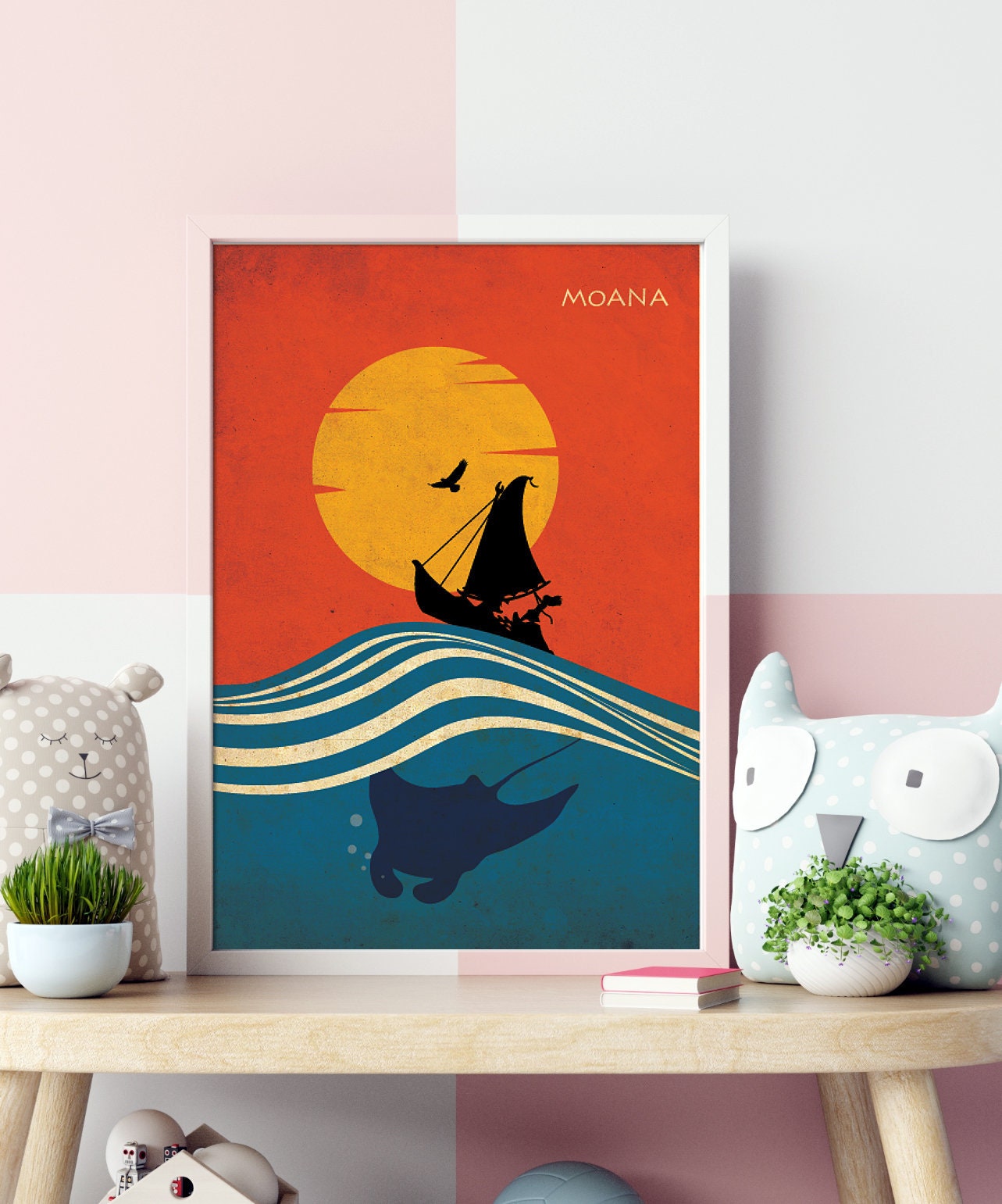 Moana Vintage Minimalist Poster Animate Movie Poster Print Etsy Singapore