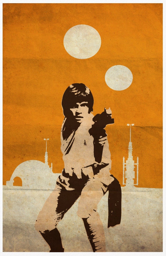 Star Luke Skywalker Vintage Poster - Etsy