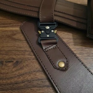 Leather Axe Woves Mandalorian Costume Belt - Season 3 Cosplay Holster Set image 9
