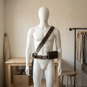 Handgefertigter Mandalorian Gürtel aus Leder - Star Wars Cosplay Kostüm Bild 5