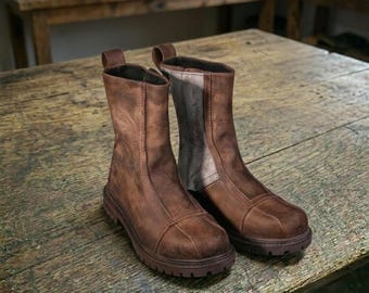 Star Wars Mandalorian stiefel, Mandalorian schuhe aus echtem Leder, Mando Schuhe, die mandalorianer Herrenschuhe, Din Djarin Stiefel für Cosplay